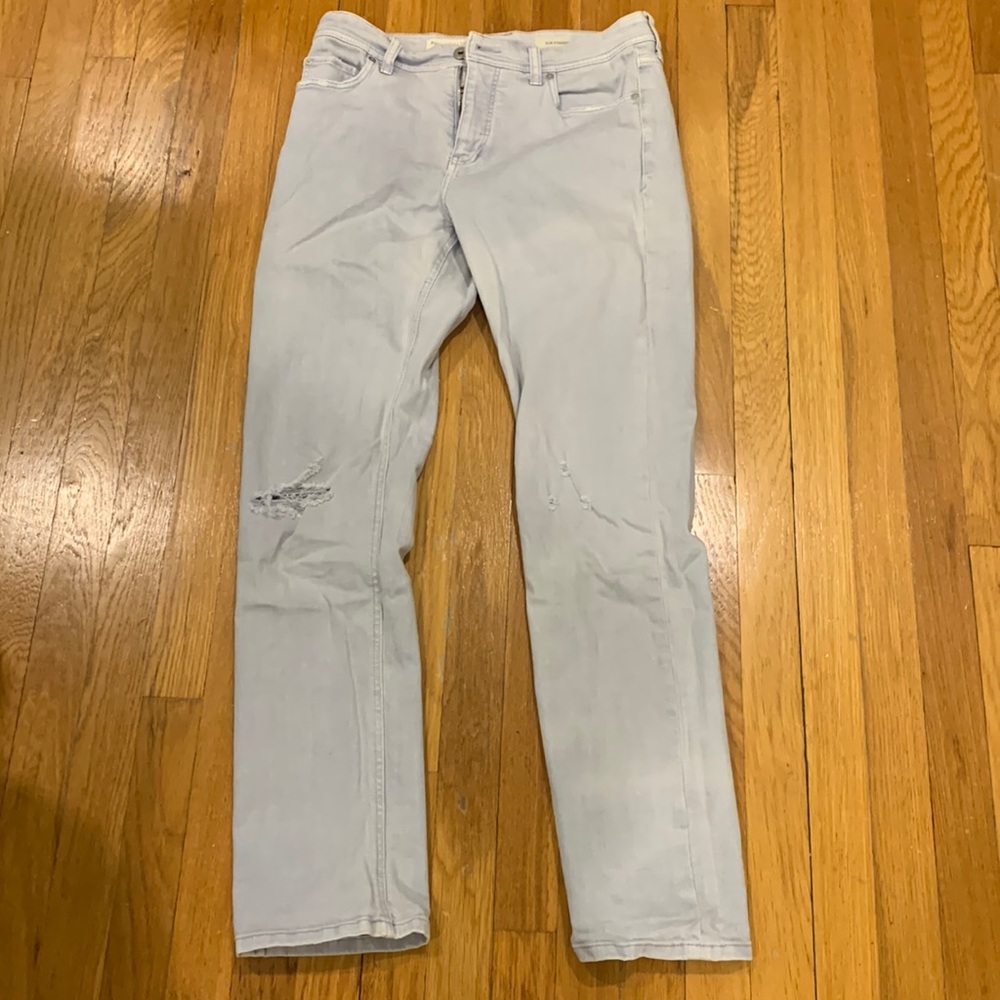 Anthropologie Pilcro And The Letterpress Light-wash Slim Straight Jeans, Size 29